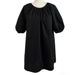 Banana Republic Factory Black Puff Sleeve Dress
